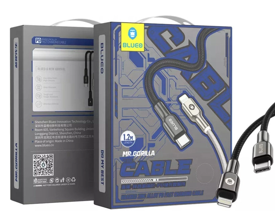 10061-5 Cable Blueo Reforzado Mr Gorilla 1.2Mt - Image 1