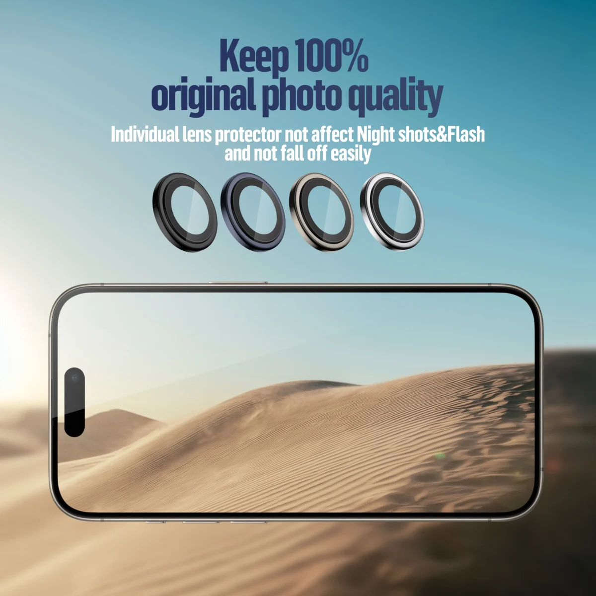 Lente De Camara Blueo Sapphire Crystal iPhone 15 Pro Max - 15 Pro - Image 2