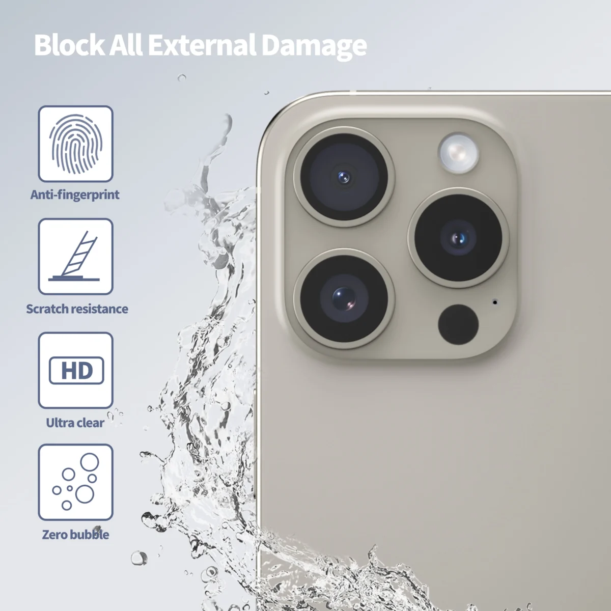 Lente De Camara Blueo Sapphire Crystal iPhone 15 Pro Max - 15 Pro - Image 6