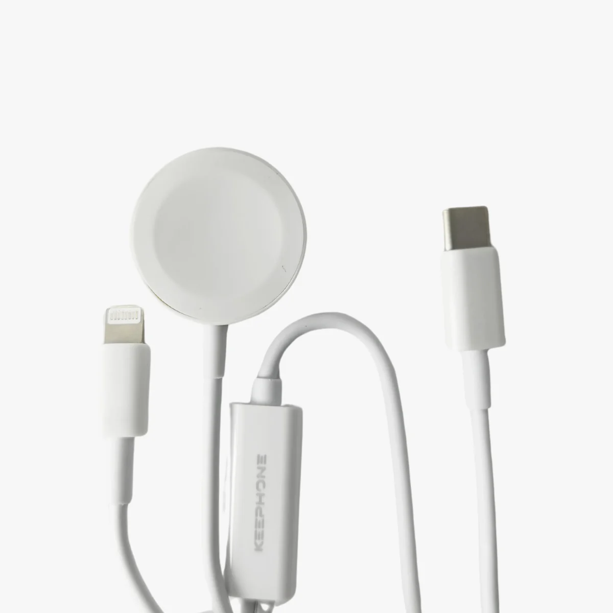 Cargador iWatch Silicona 2 en 1 20W 1.2MT KEEPHONE - Image 2