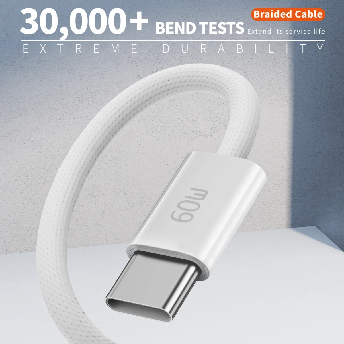 Cable de Carga y Sincronización de Grado Militar Para iPhone Tipo-C De Un Metro - Image 3