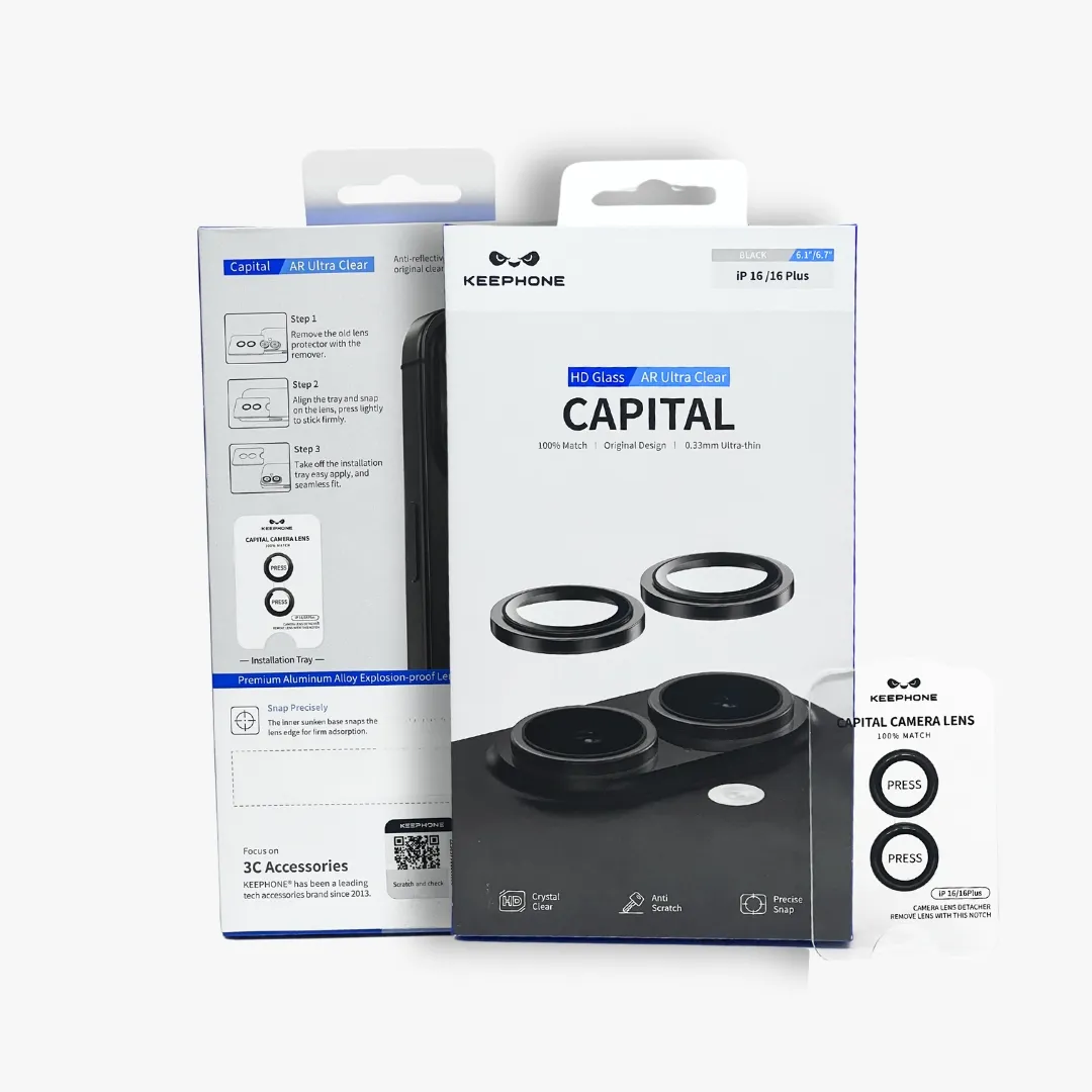 2 Lente De Cámara Keephone Capital iPhone 16 – 16 Plus - Image 1