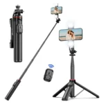 Tripode Selfie Stick Con 2 Luces 131cm Para Celular