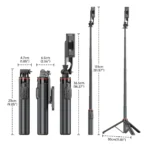 Tripode Selfie Stick Con 2 Luces 131cm Para Celular - Image 3