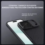 Estuche Protector Con Protector de cámaras Nillkin Para iPhone 17 Pro Max Negro - Image 6