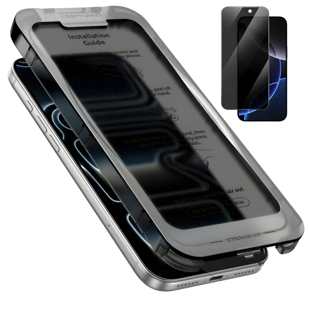 1 Vidrio Templado Antiespia Dureza 9H + Kit de colocación Para Iphone 16 Pro - Image 1