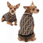 Ropa para mascota camisa para perro Fendi - MARRÓN L