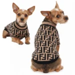 Ropa para mascota camisa para perro Fendi - MARRÓN XL