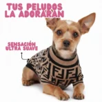 Ropa para mascota camisa para perro Fendi - MARRÓN L - Image 4