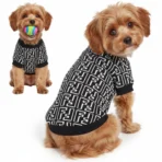 Ropa para mascota camisa para perro Fendi - BLANCA Y NEGRA XL
