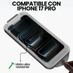 Vidrio Templado Antiespia Dureza 9H + Kit de colocación Para Iphone 17 Pro - Image 5