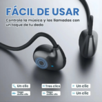 Audífonos Bluetooth Abiertos Inalámbricos G-Tide Touch - MORADOS - Image 5