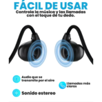 Audífonos Bluetooth Abiertos Inalámbricos G-Tide Touch - MORADOS - Image 4