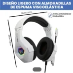 Diademas Gamer Rgb Alambricas - Blancos - Image 8