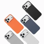 Estuche Antigolpes Tipo cuero Peekaboo 17 Pro Max - GRIS - Image 4